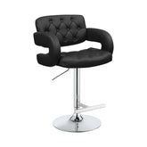 Coaster Brandi 29" Adjustable Height Bar Stool Black and Chrome Model 102555